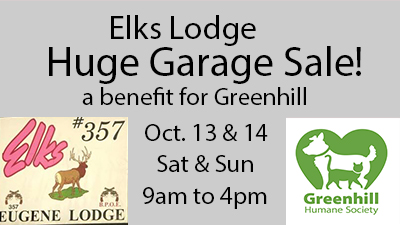 Elks Lodge Garage Sale Benefit For Greenhill Greenhill Humane